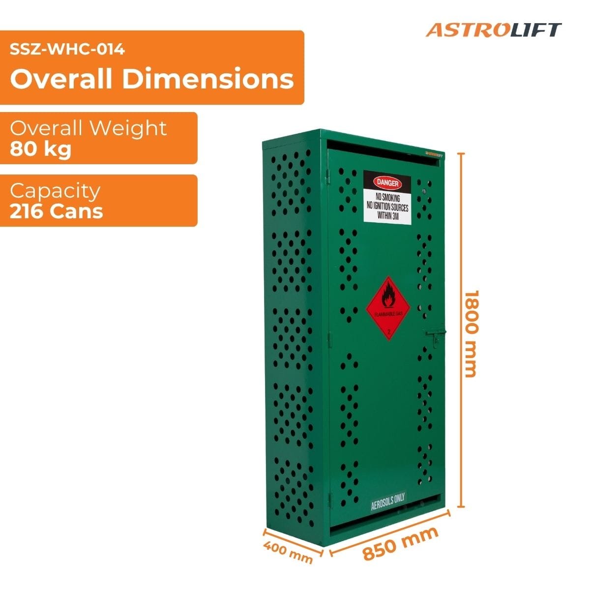 Buy Aerosol Storage Cabinet  in Safety and Protection available at Astrolift NZ